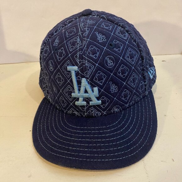 Vintage Los Angeles LA Dodgers 59FIFTY Fitted Hat New Era All Over Embroidery